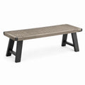 Banc contemporain 180 x 40 x 45 cm en corde beige et métal noir