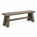 Banc rustique en bois gris brun, 180 x 35 x 45 cm